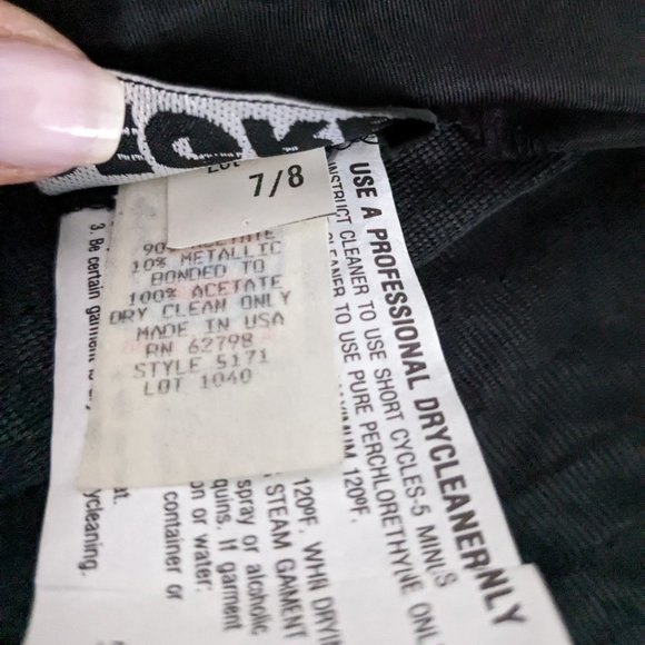 Full Length Black Sequined Gown by Degré, Size 7/8 - Picture 7 of 7